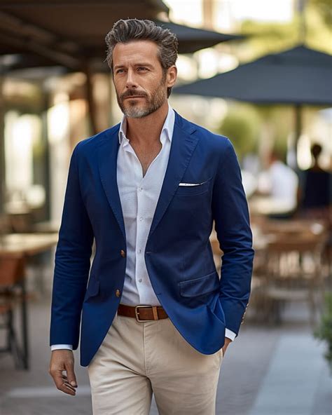 mens navy blue blazer outfit ideas